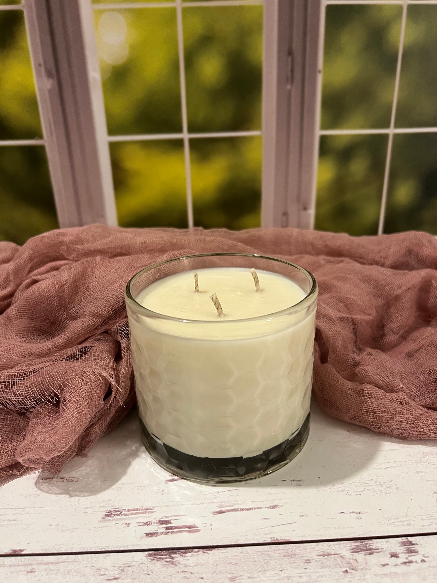 Magnolia Peony Glass Jar