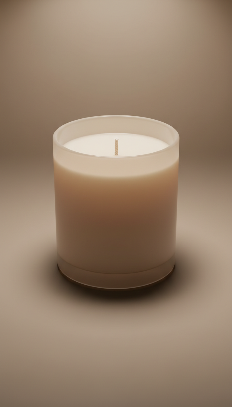 Amber Glass Candle with Cedar